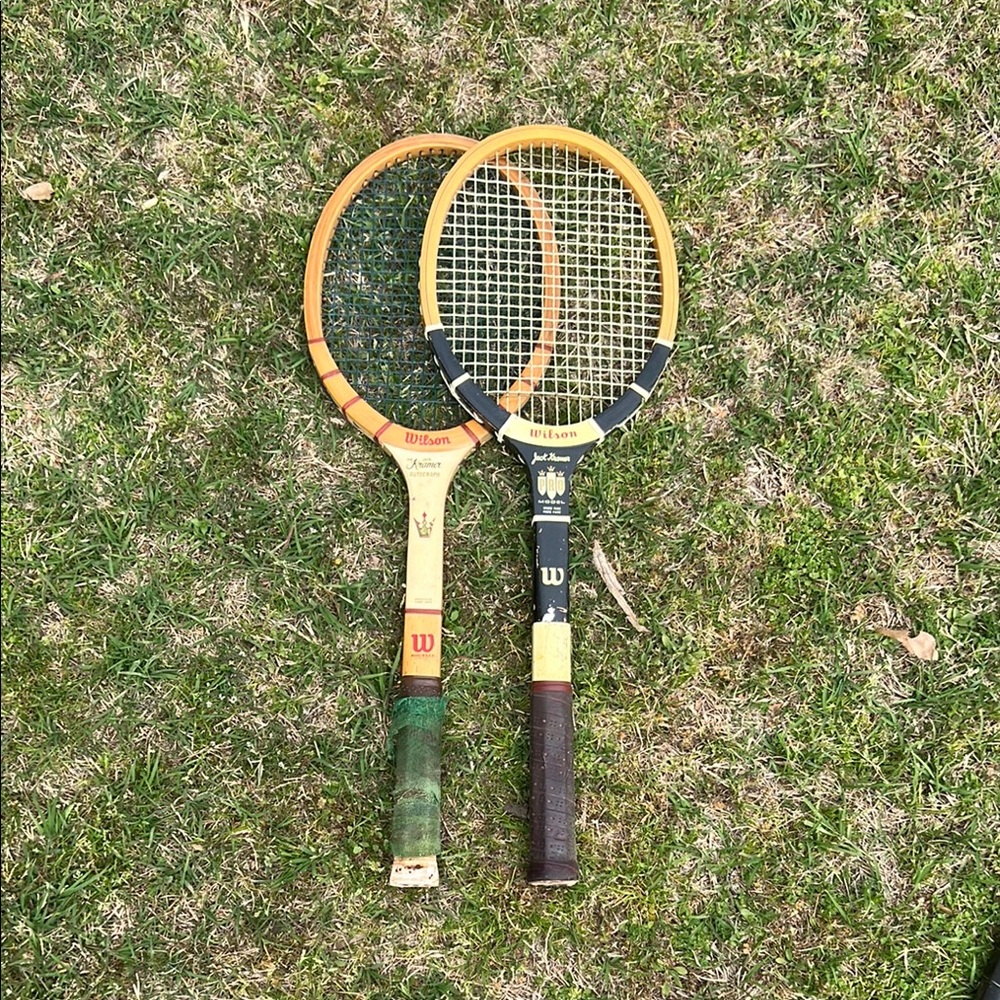 Wilson Vintage Tennis Rackets - Yellow and Green